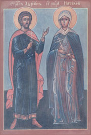 Holy martyrs Adrian and Natalia.