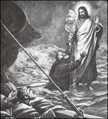 The drowning Apostle Peter.