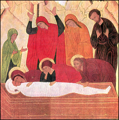 The burial of Christ