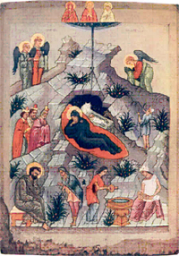 Nativity of Christ.  Novgorod.  14th century.