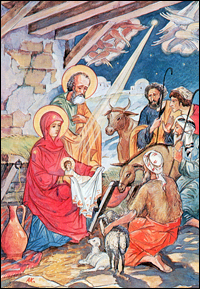 The shepherds worship the Infant Christ