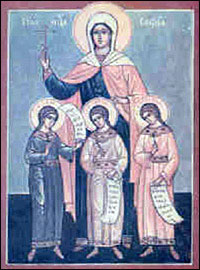 Holy martyrs Faith, Hope, Charity and Sophia