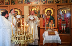Church feast, with His Eminence Metropolitan Hilarion serving
